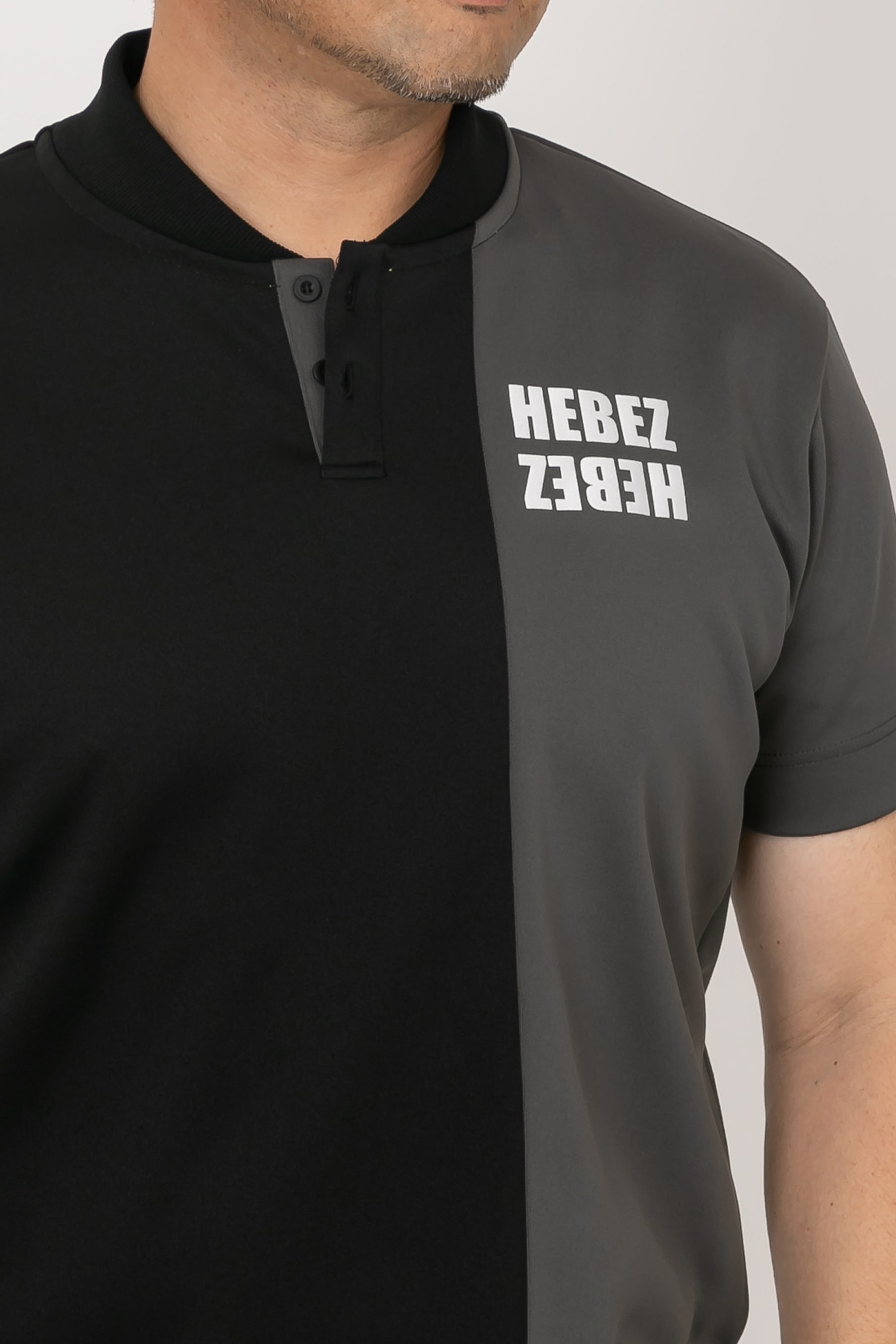 【50%OFF】ハーフバイカラーラウンドネックポロHBCA-11-1