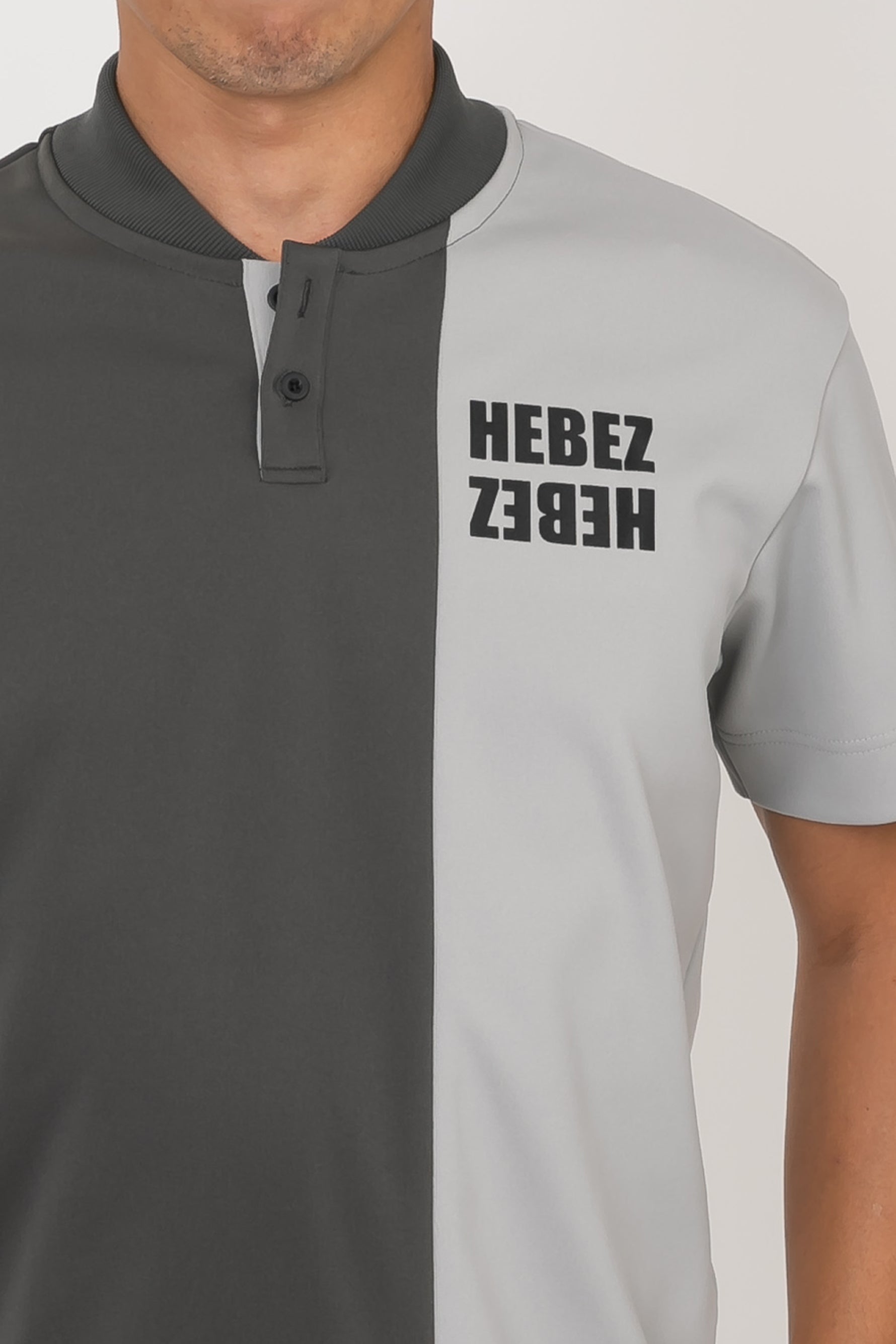 【50%OFF】ハーフバイカラーラウンドネックポロHBCA-11-1