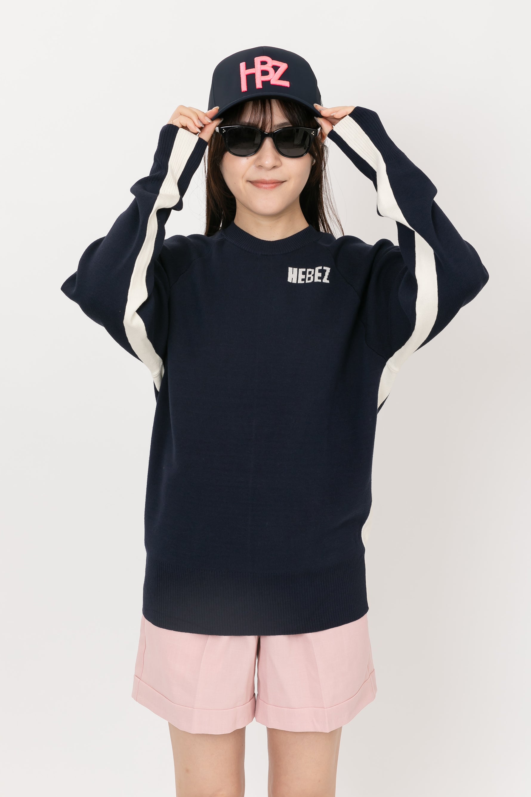 【50%OFF】サイドラインウォッシャブルニット HBCA-16-1