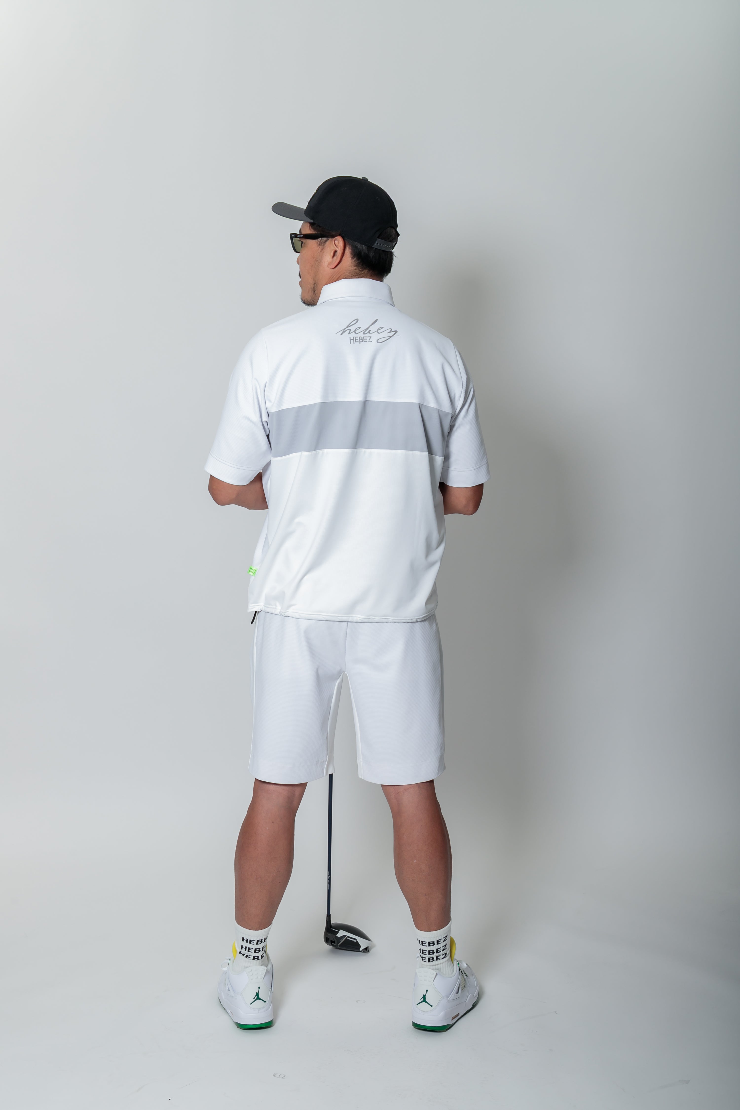 【30%OFF】メッシュオーバーサイズハーフジップ HBES-01-8