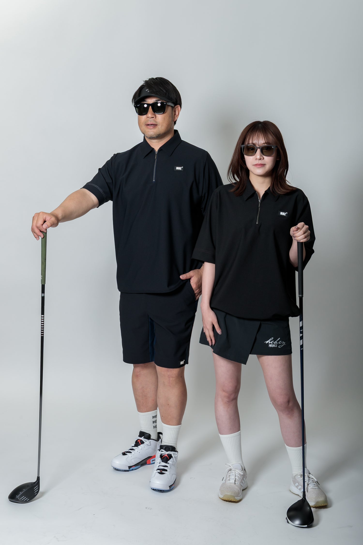 【30%OFF】メッシュオーバーサイズハーフジップ HBES-01-8