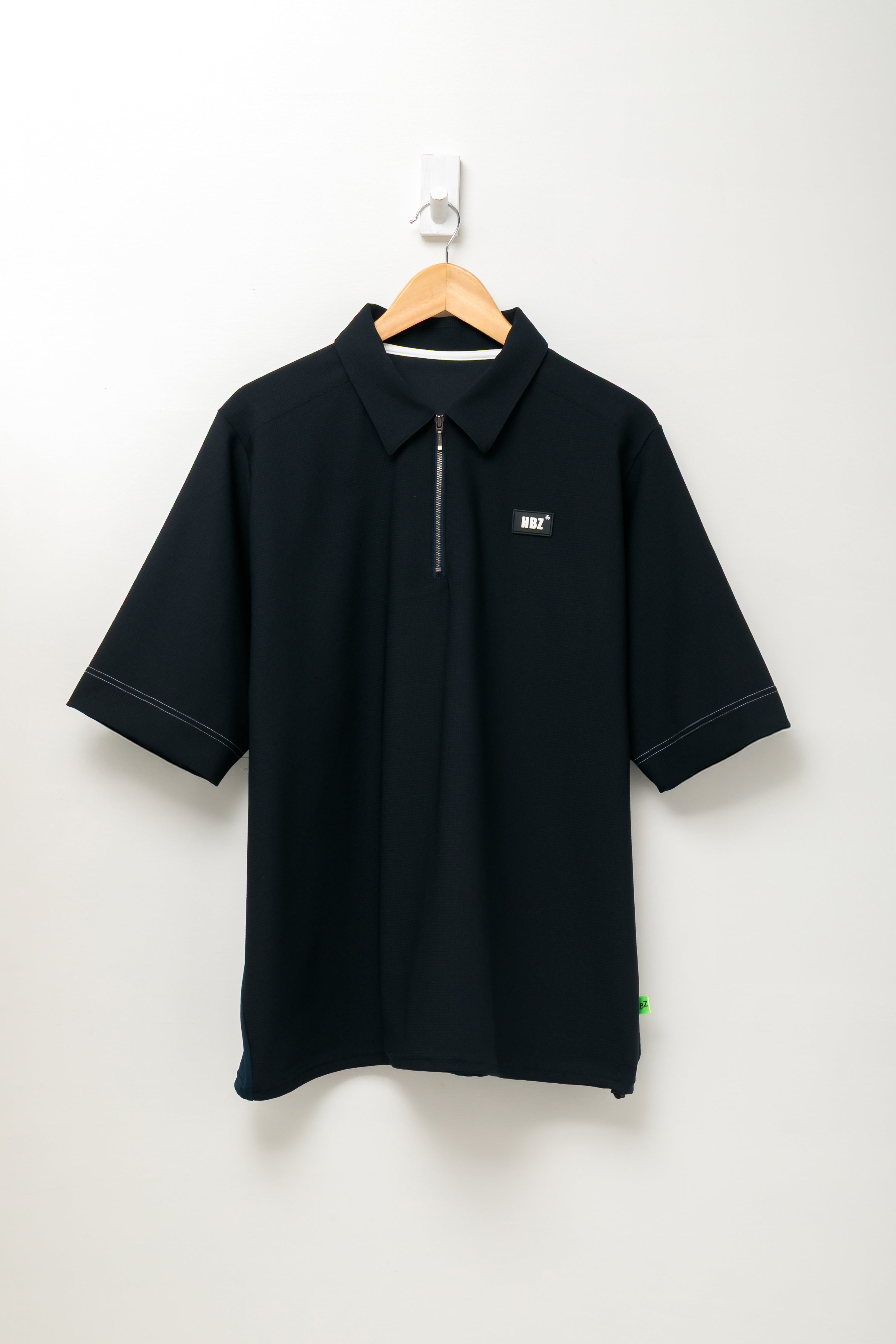 【30%OFF】メッシュオーバーサイズハーフジップ HBES-01-8