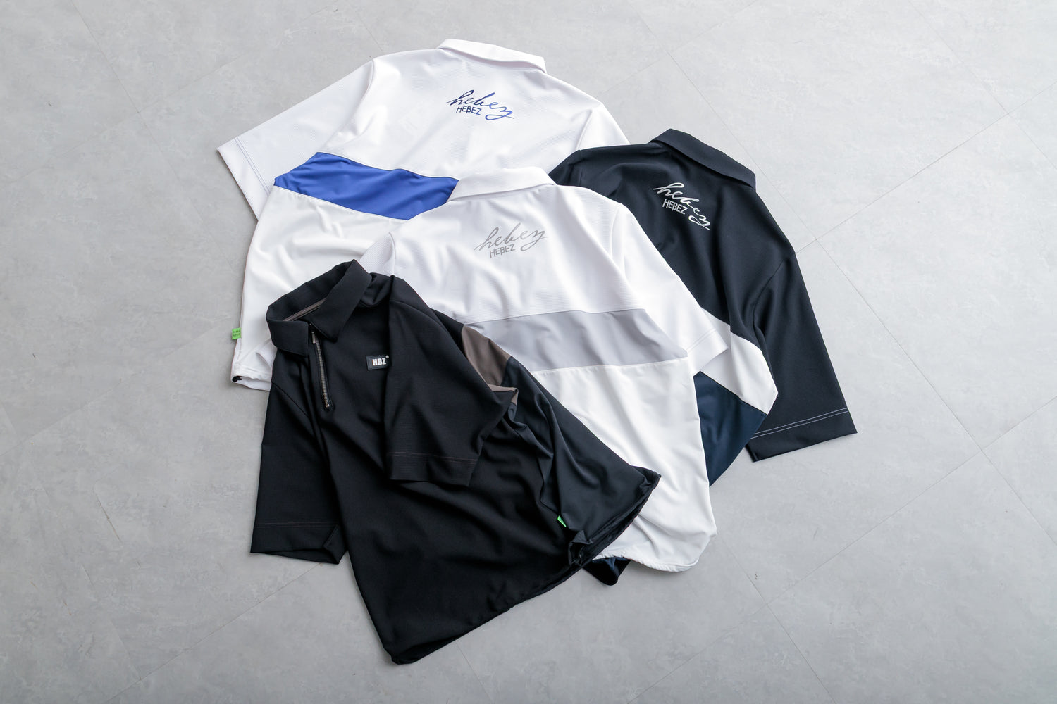 【30%OFF】メッシュオーバーサイズハーフジップ HBES-01-8