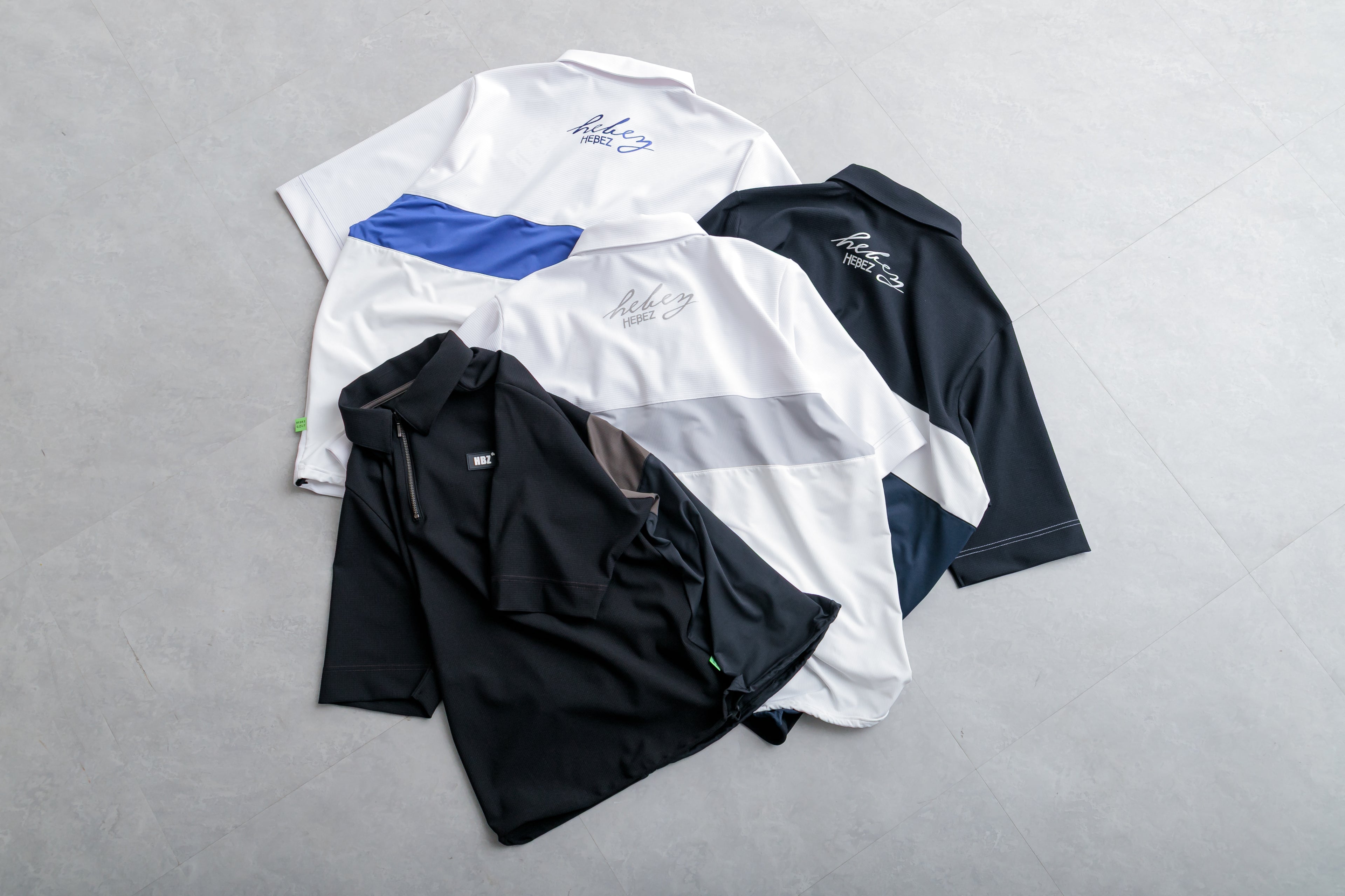 【30%OFF】メッシュオーバーサイズハーフジップ HBES-01-8