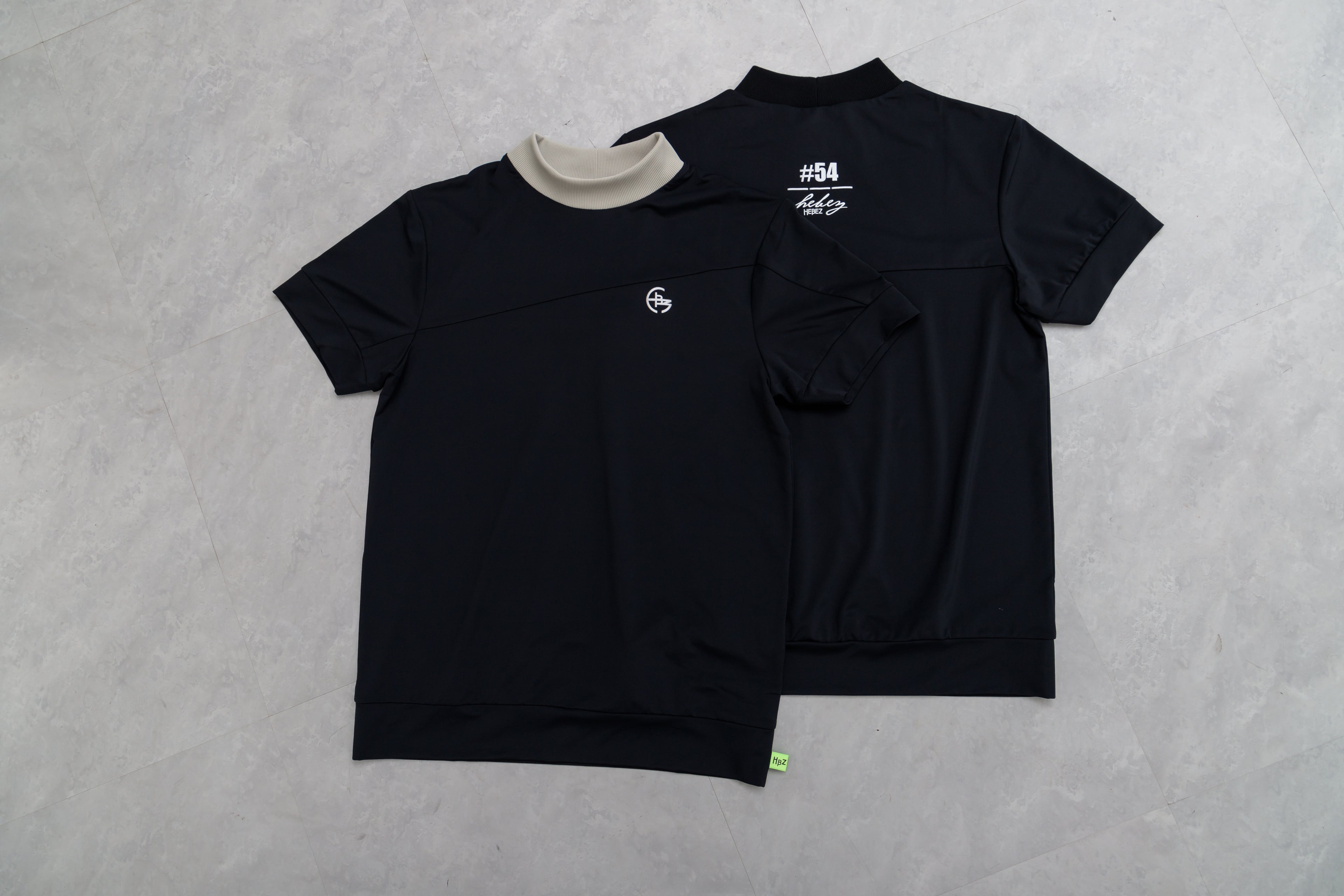 【50%OFF】リブ衿スラッシュバイカラーモック