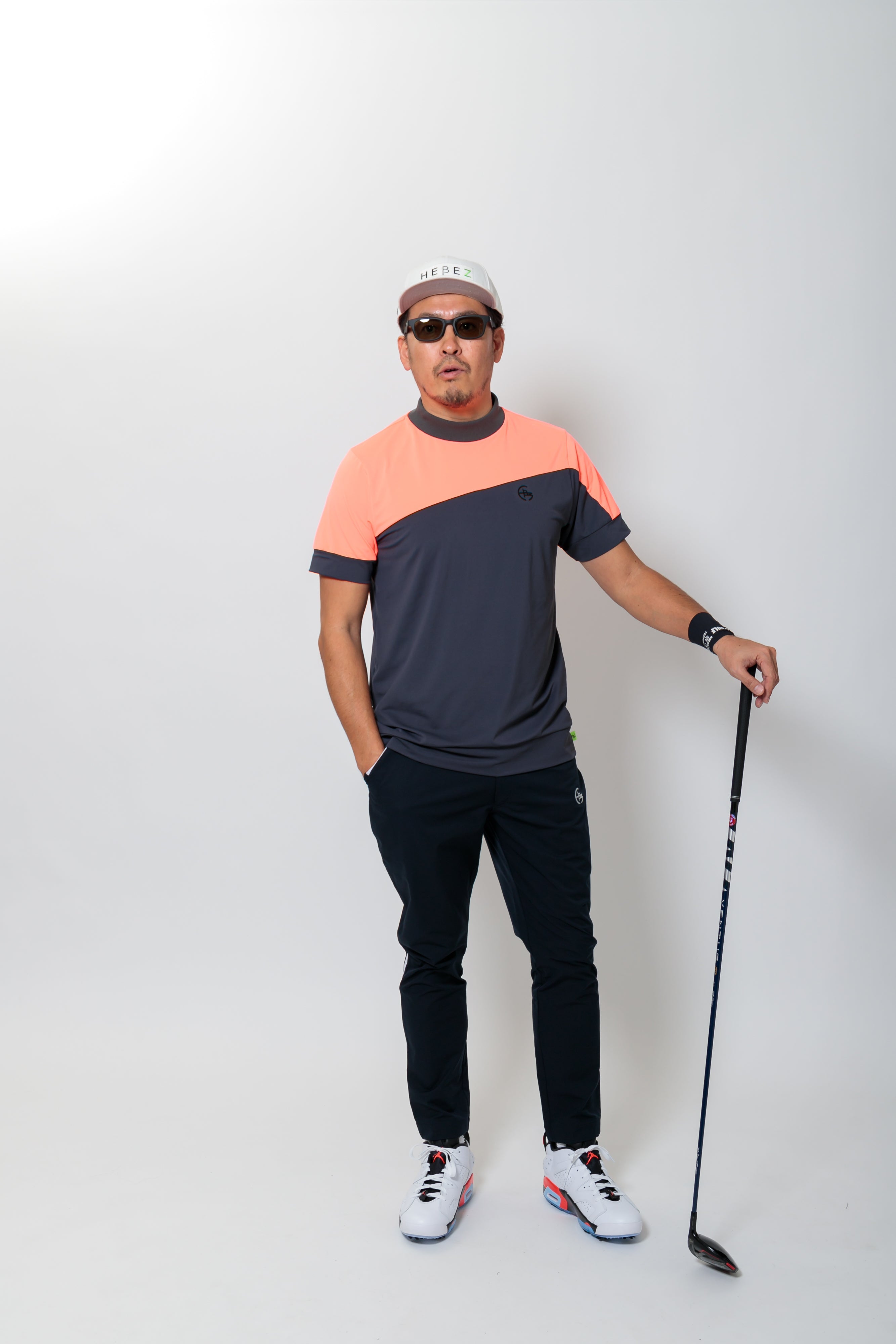 【50%OFF】リブ衿スラッシュバイカラーモック