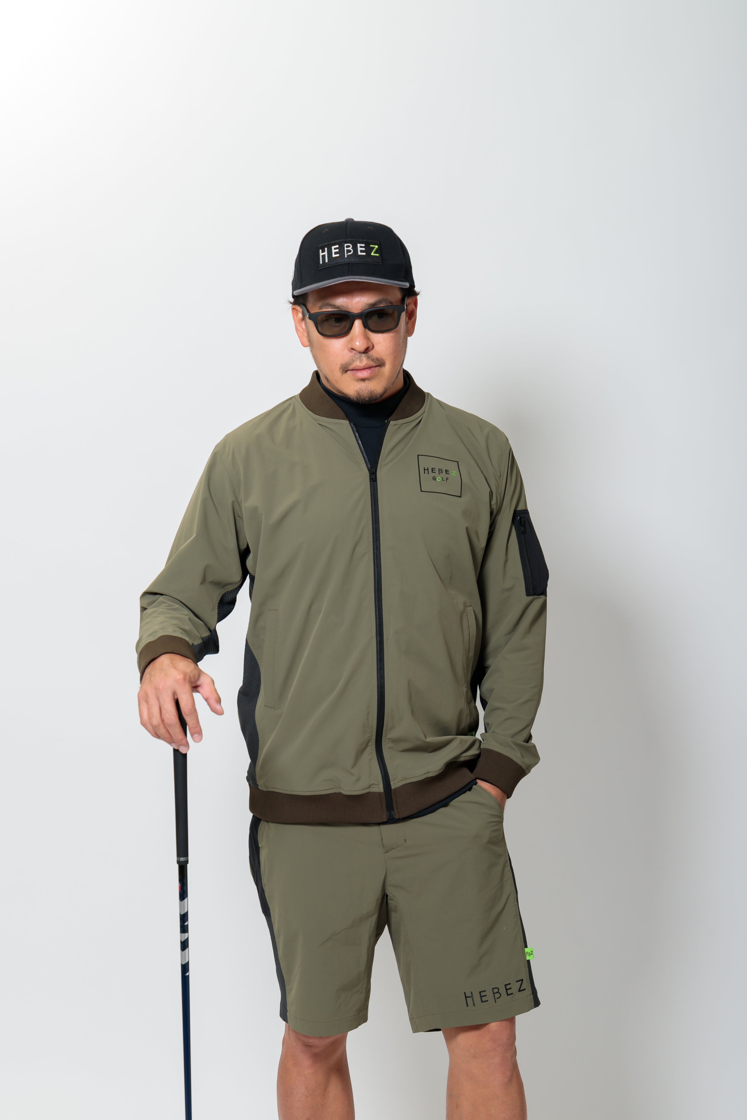 【50%OFF】メッシュ切り替えバックロゴブルゾン