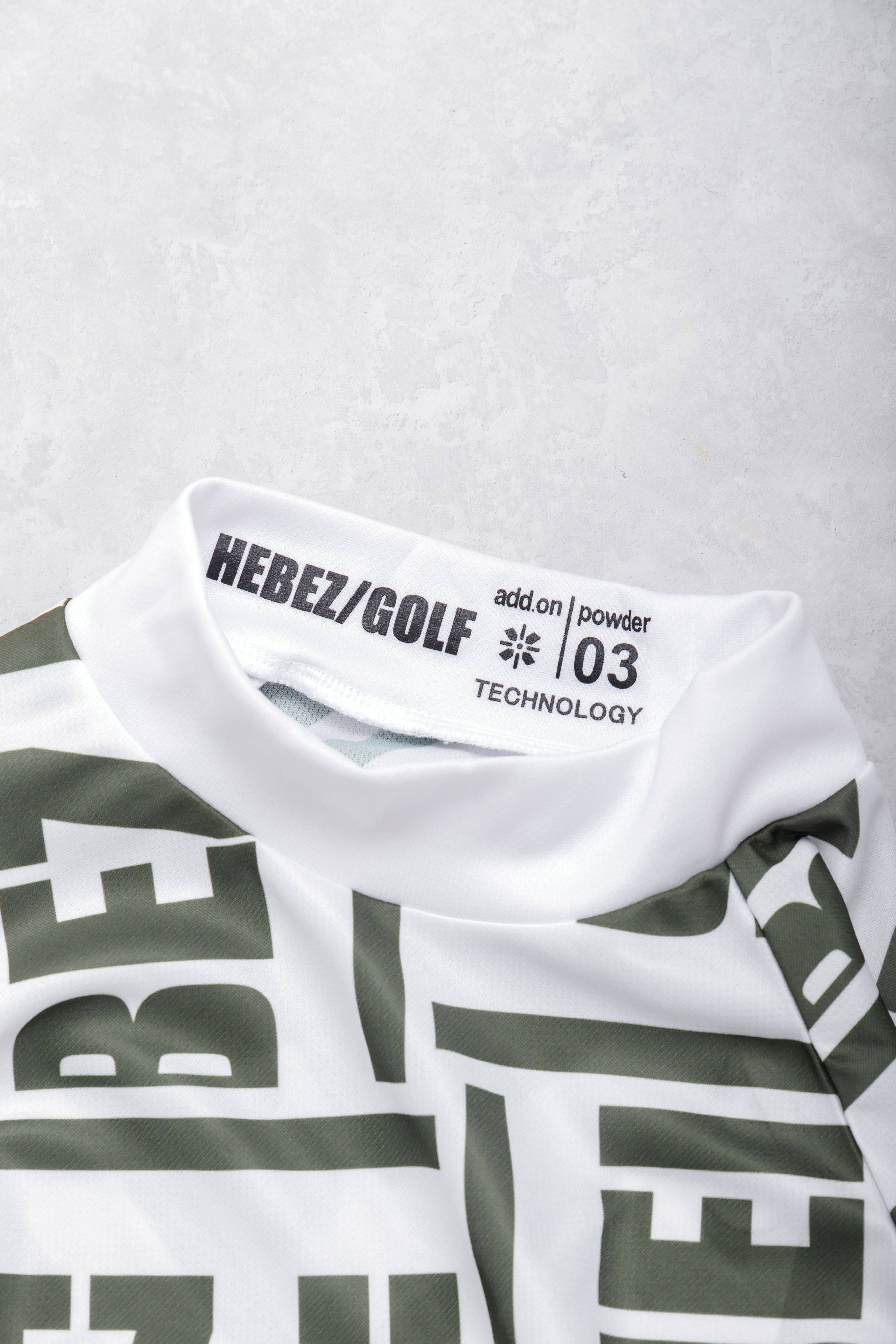 【50%OFF】HEBEZ WEAVING柄モックネック