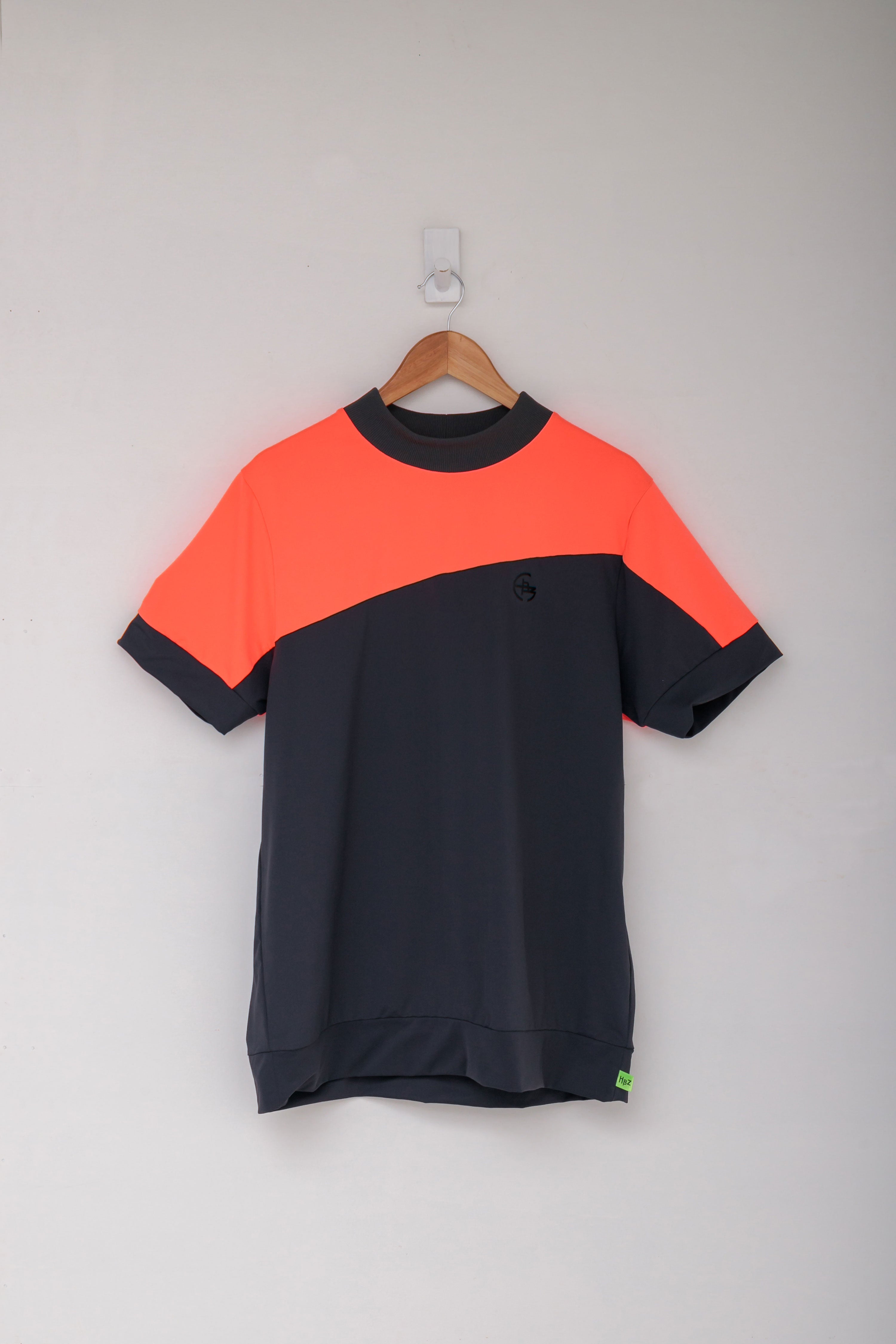 【50%OFF】リブ衿スラッシュバイカラーモック