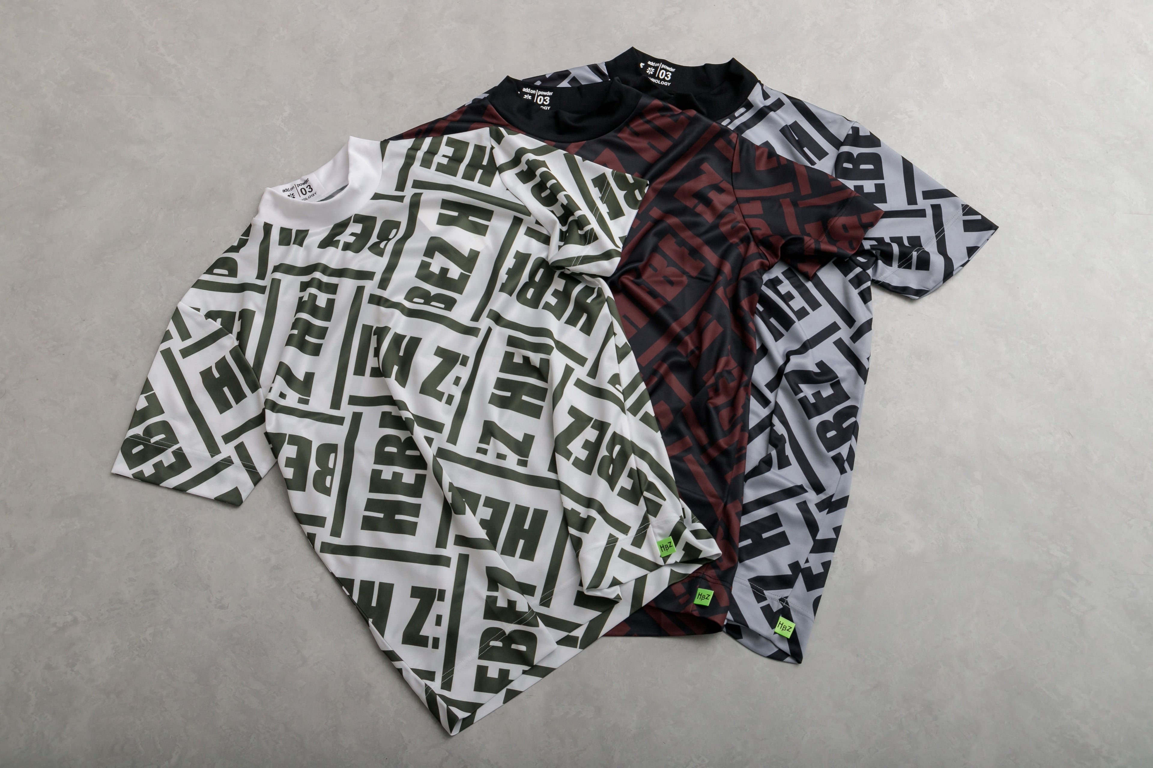 【50%OFF】HEBEZ WEAVING柄モックネック