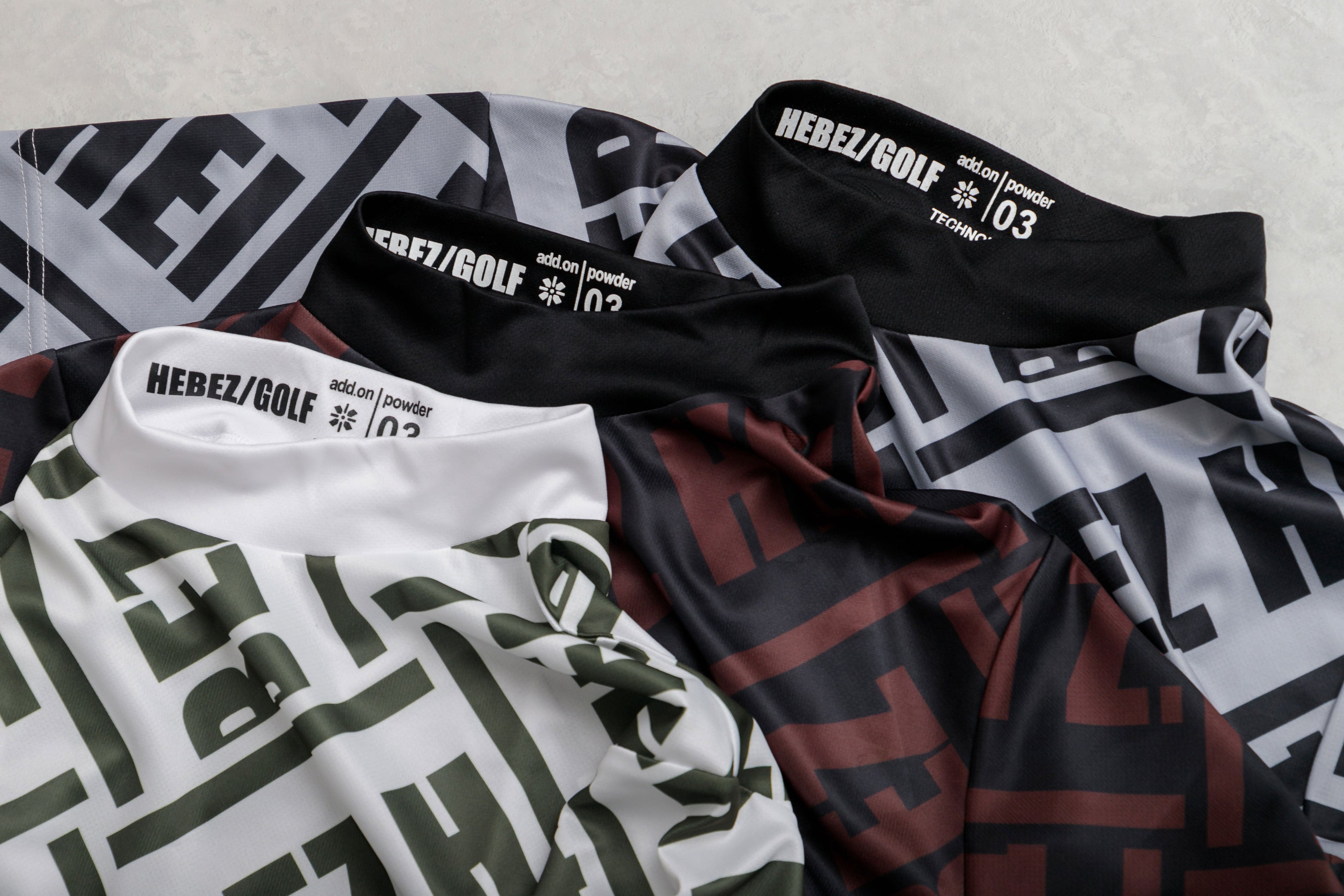 【50%OFF】HEBEZ WEAVING柄モックネック