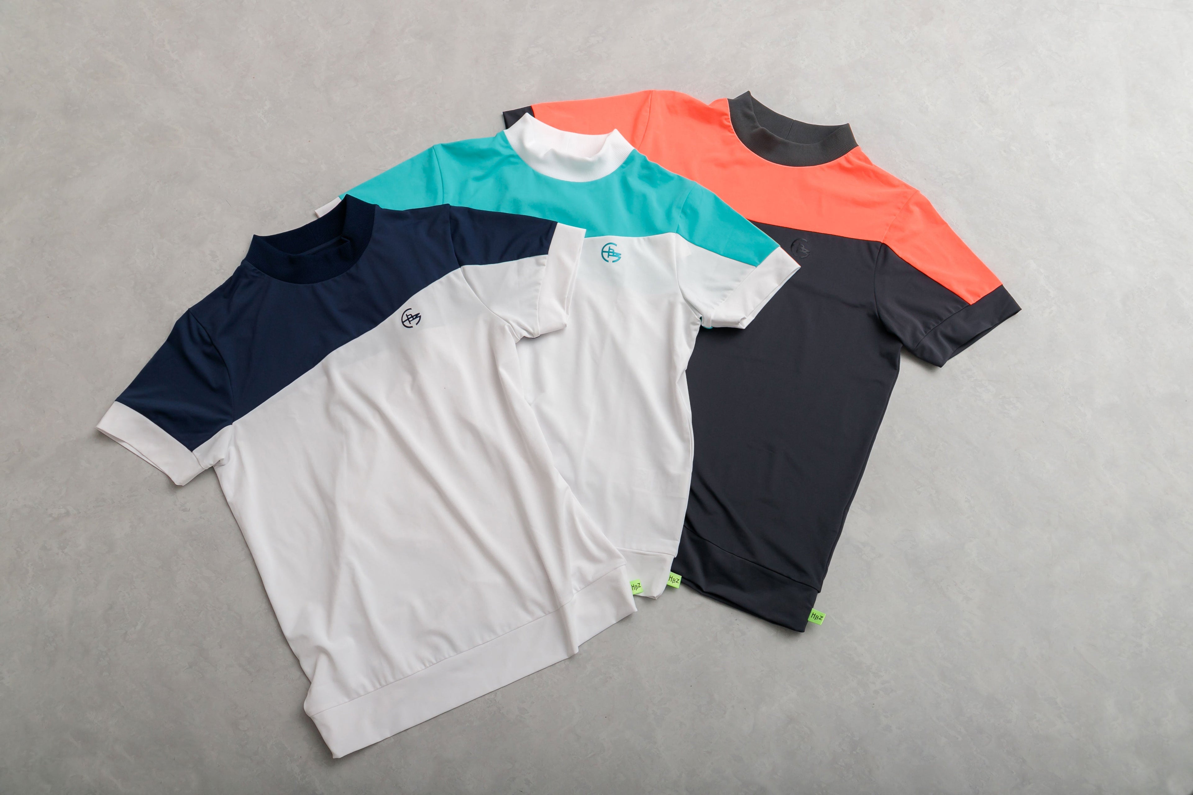 【50%OFF】リブ衿スラッシュバイカラーモック