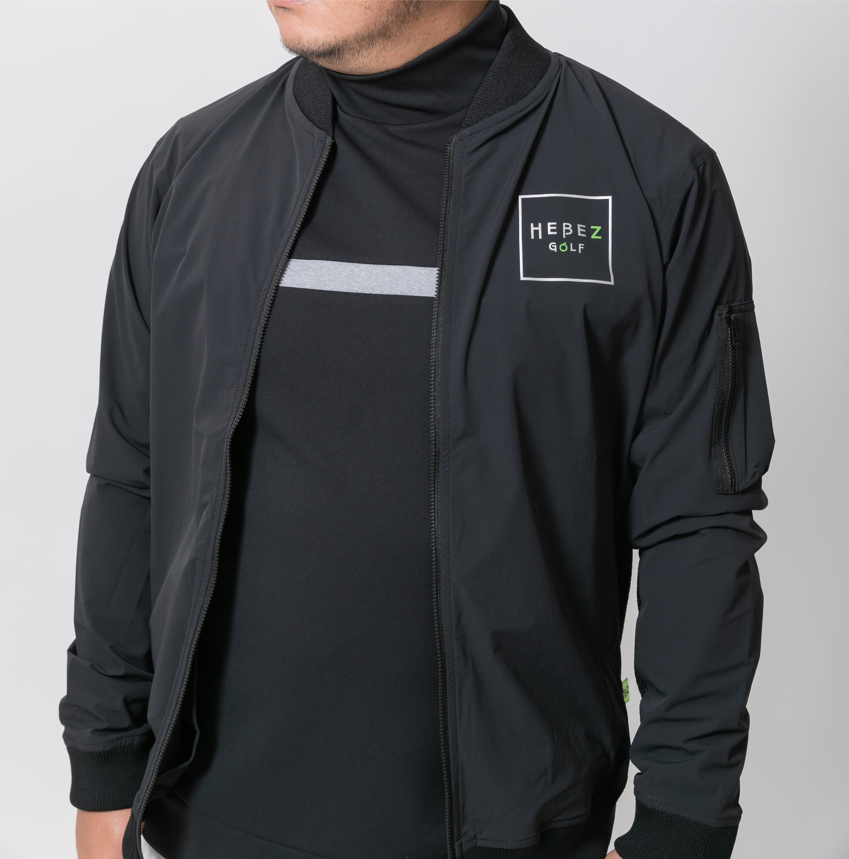 【50%OFF】メッシュ切り替えバックロゴブルゾン