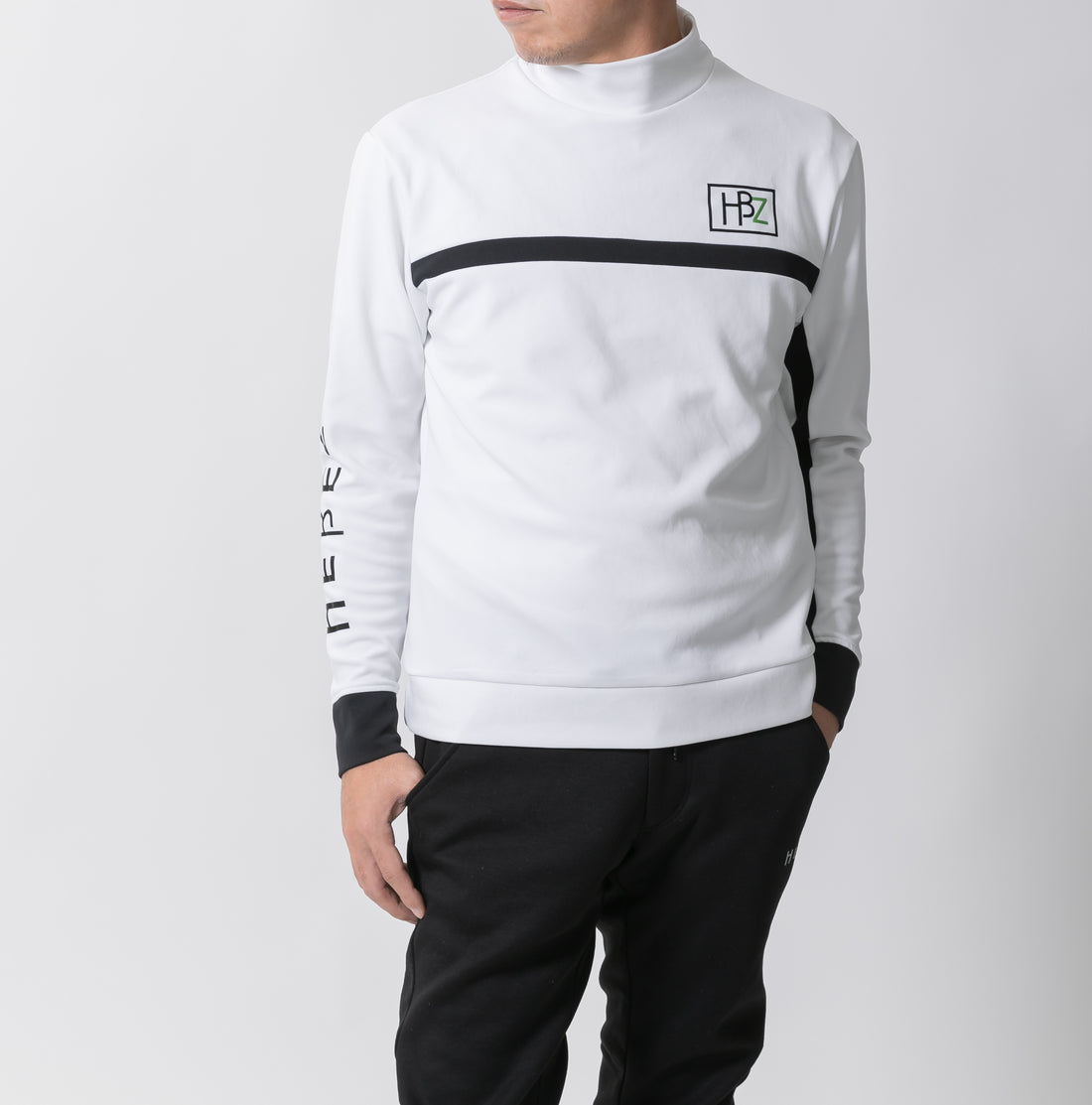 【50%OFF】ラインロングスリーブモック