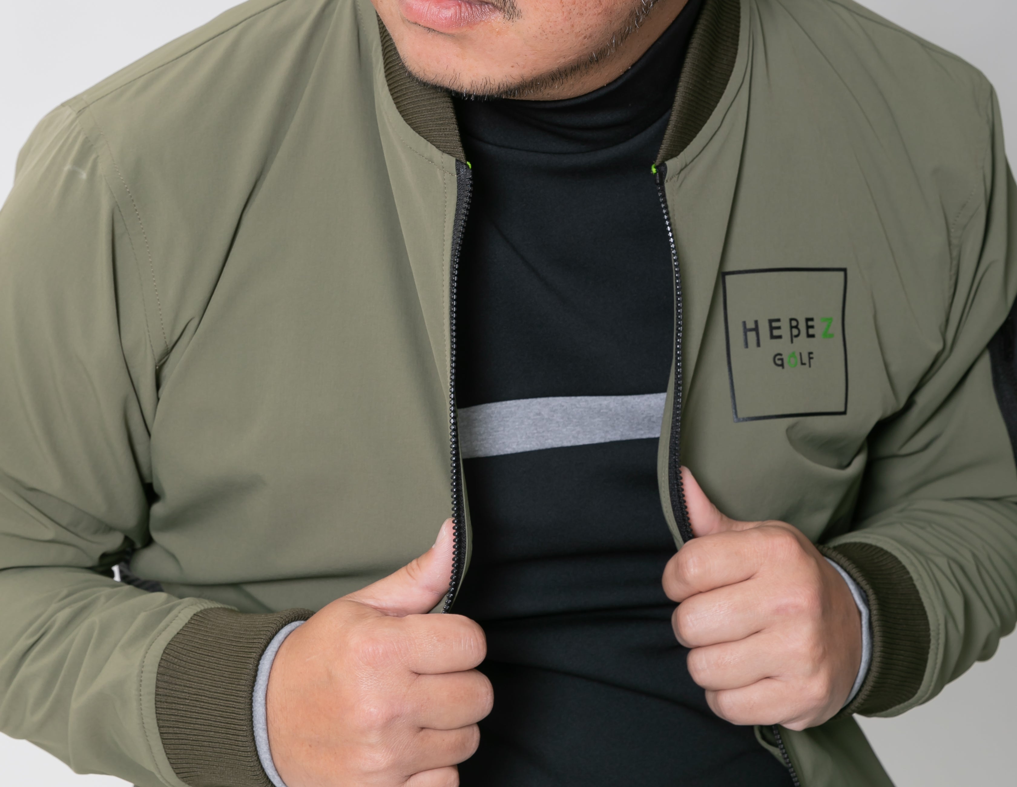 【50%OFF】メッシュ切り替えバックロゴブルゾン