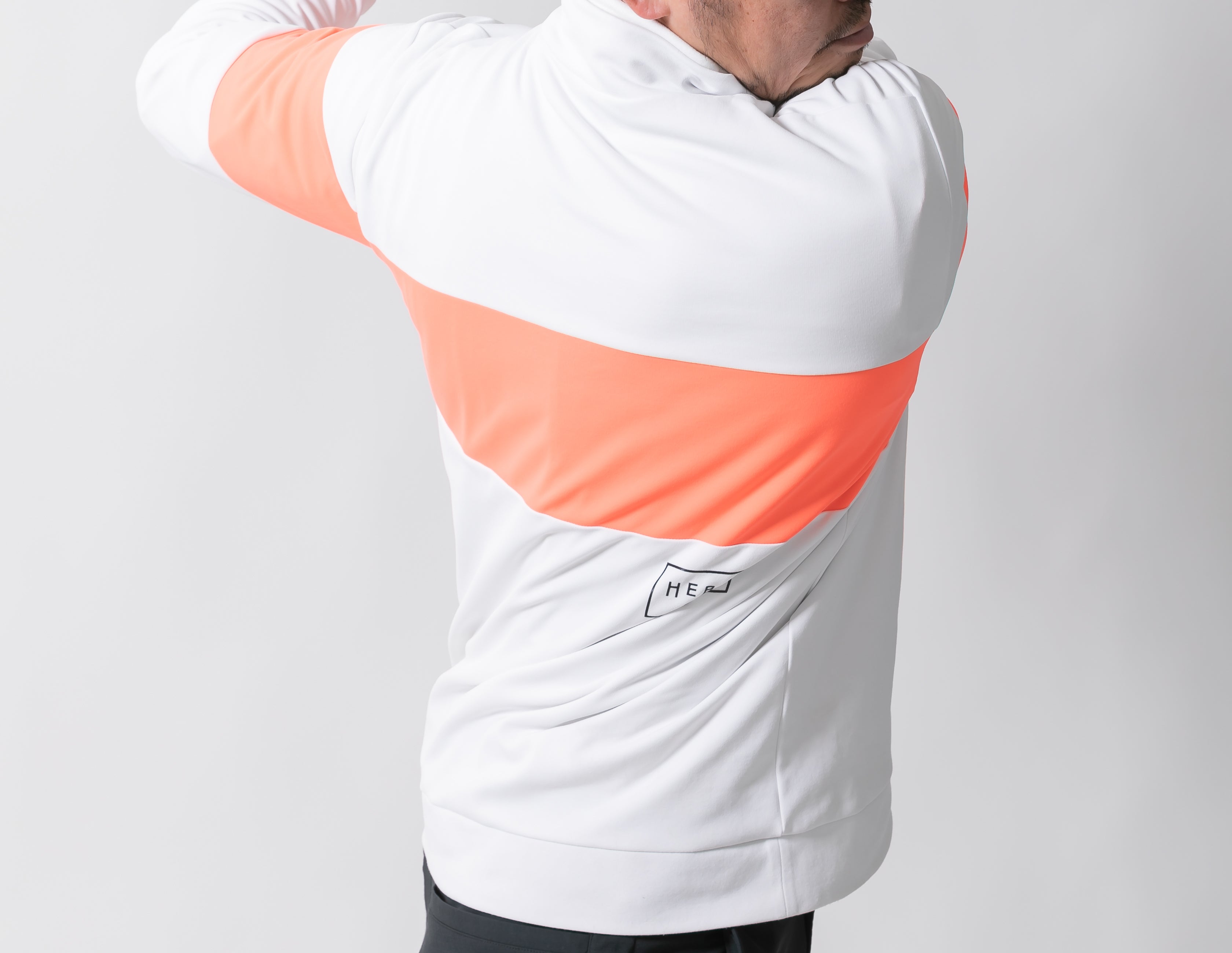 【50%OFF】裏フリースワイドラインロングスリーブモック