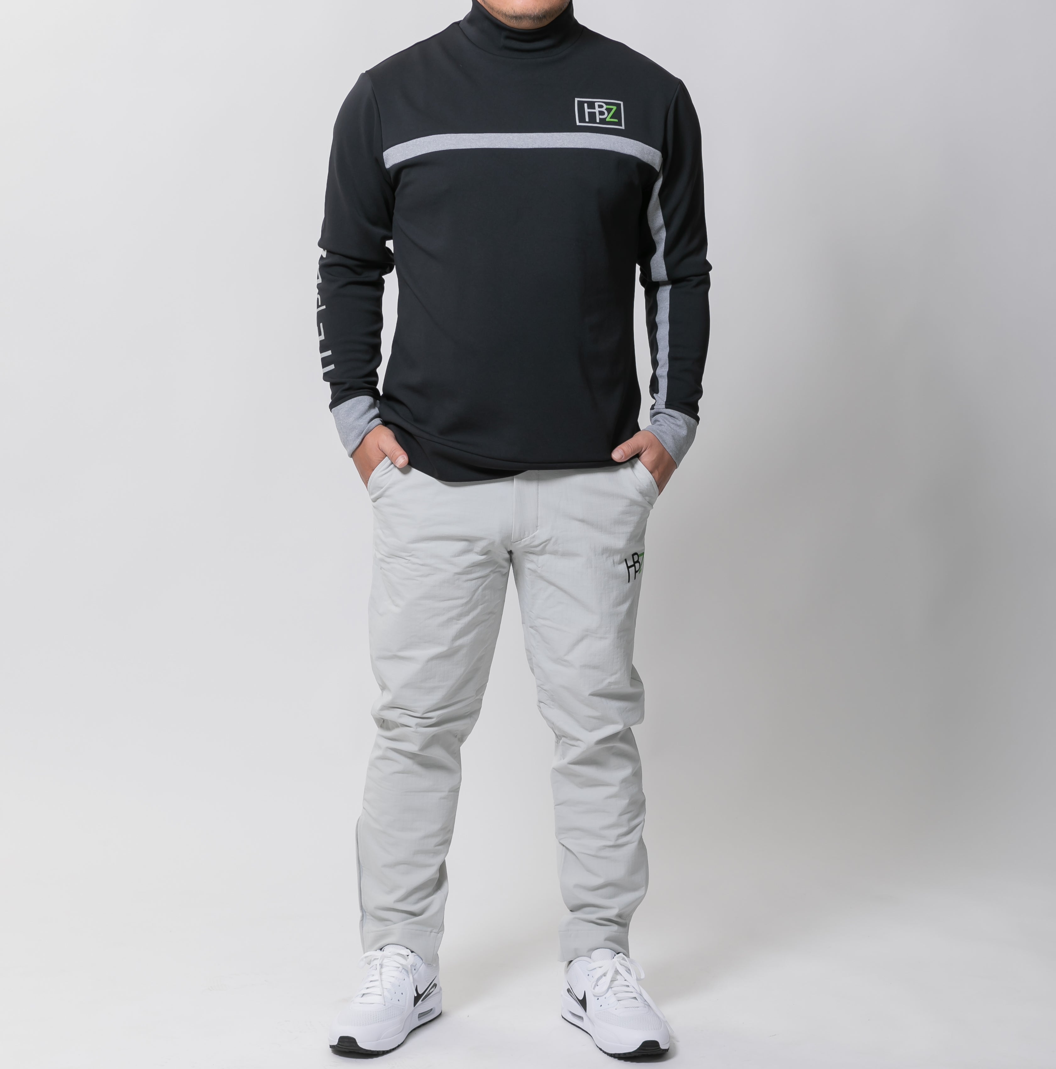 【50%OFF】ラインロングスリーブモック