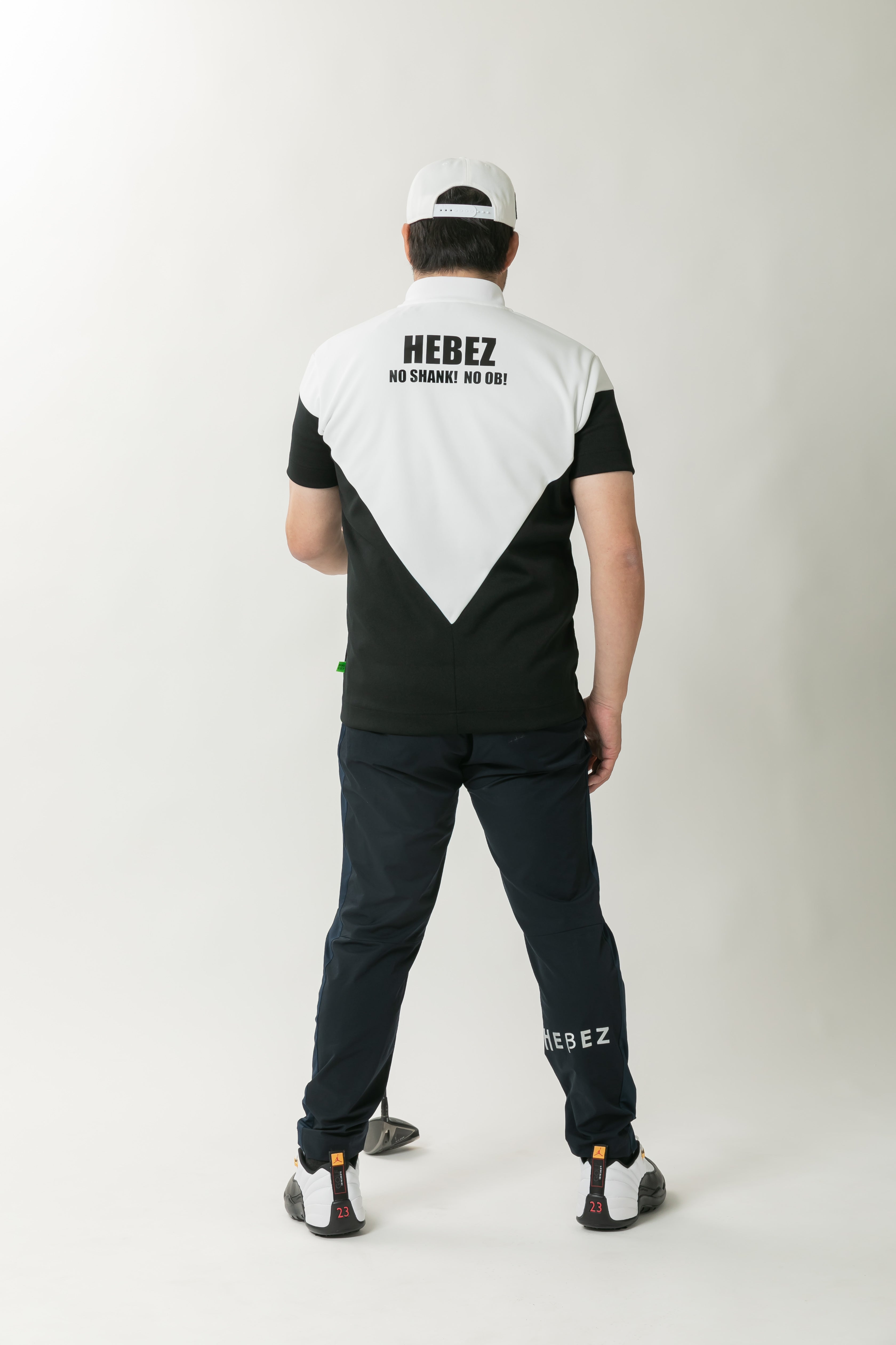 【50%OFF】メタプリントバイカラーラウンドネックポロ