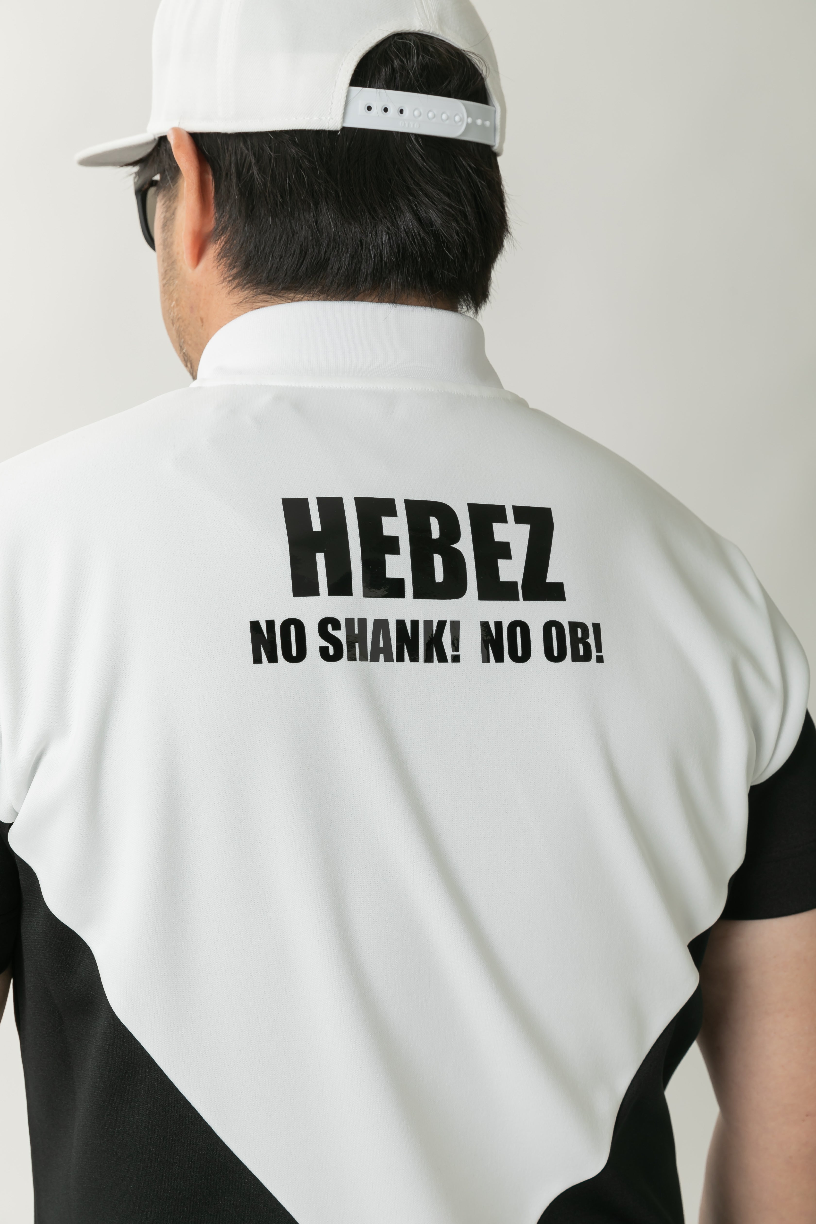 【50%OFF】メタプリントバイカラーラウンドネックポロ