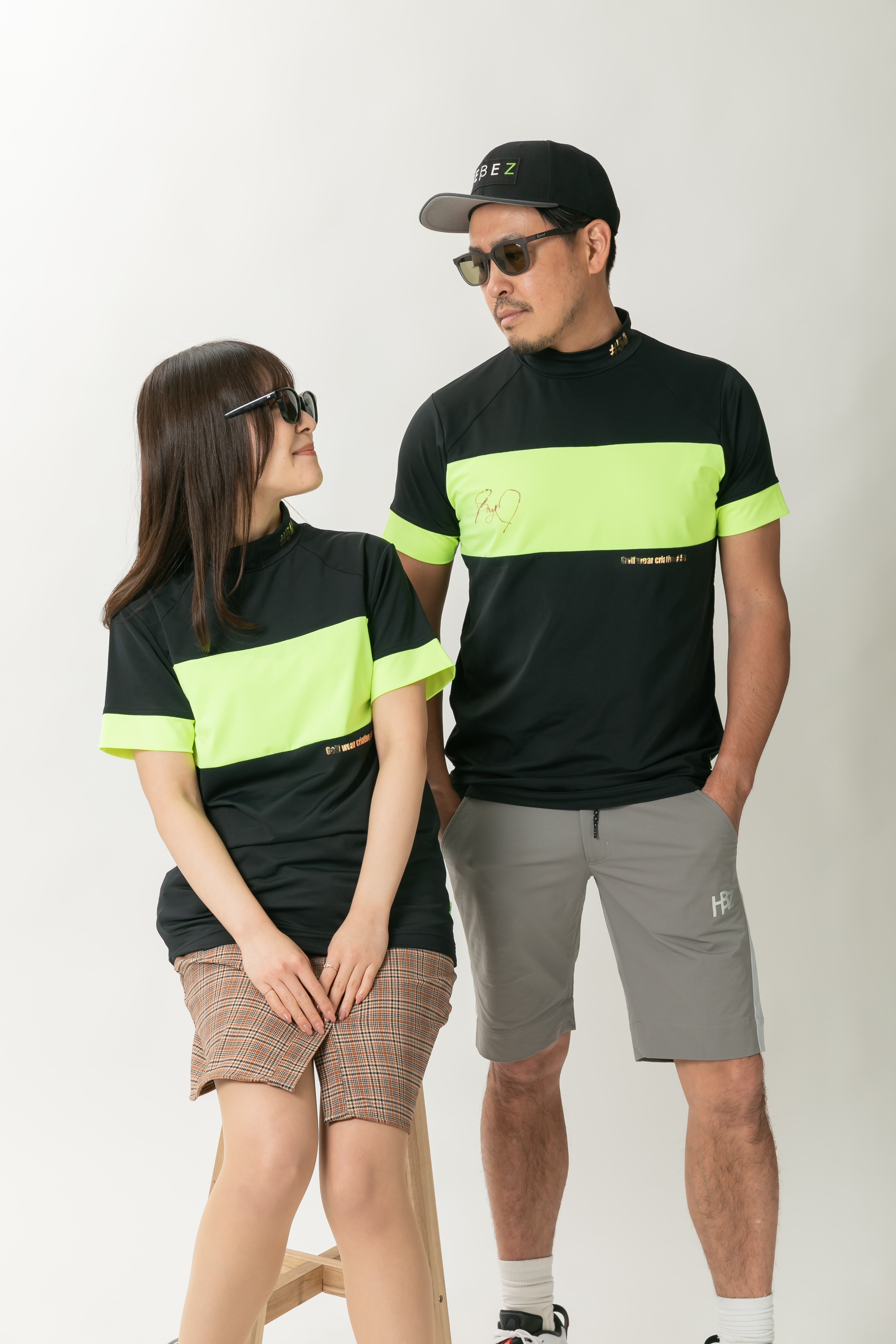 【50%OFF】ラインカラーメタプリントモックネック