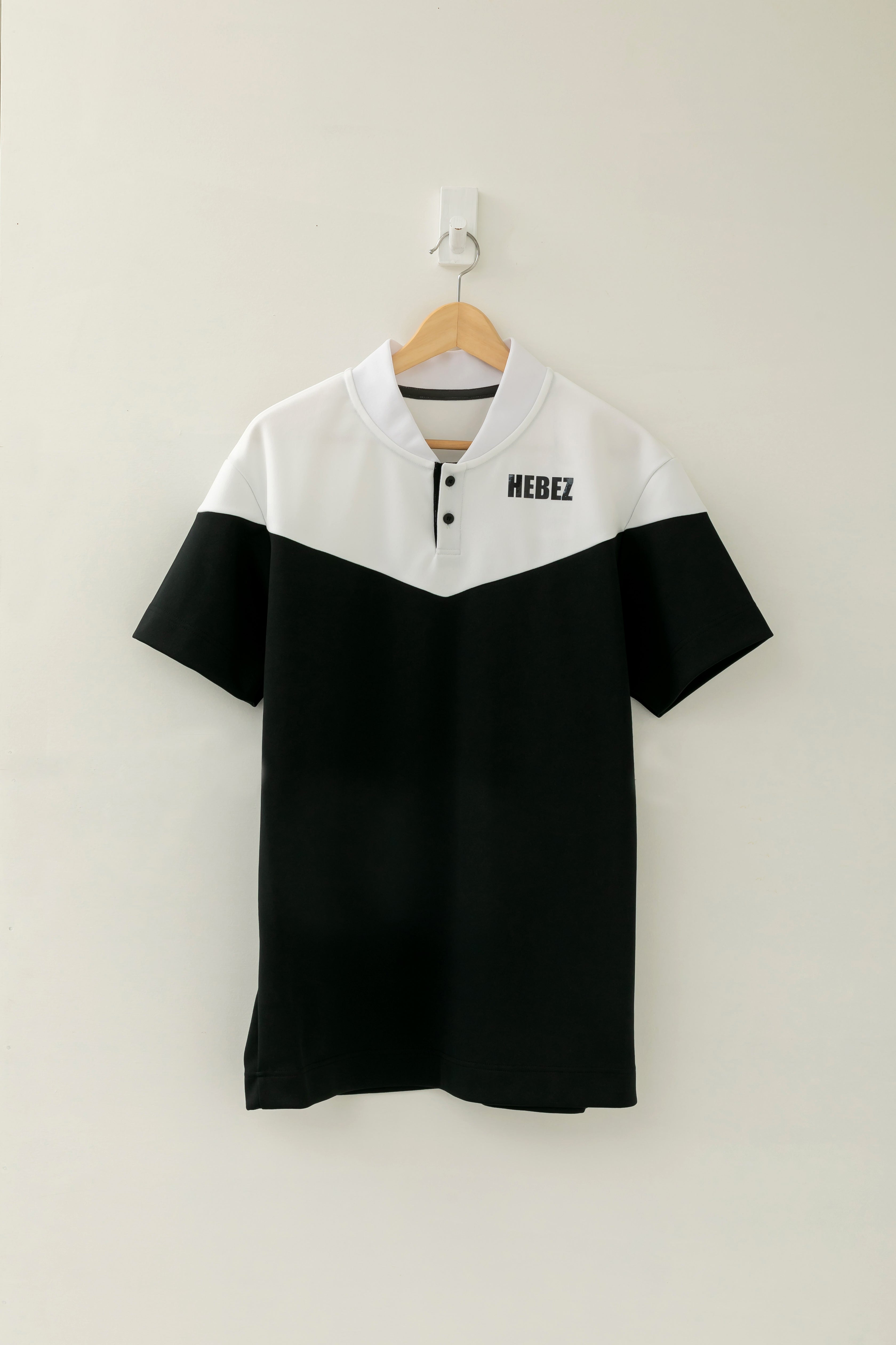 【50%OFF】メタプリントバイカラーラウンドネックポロ