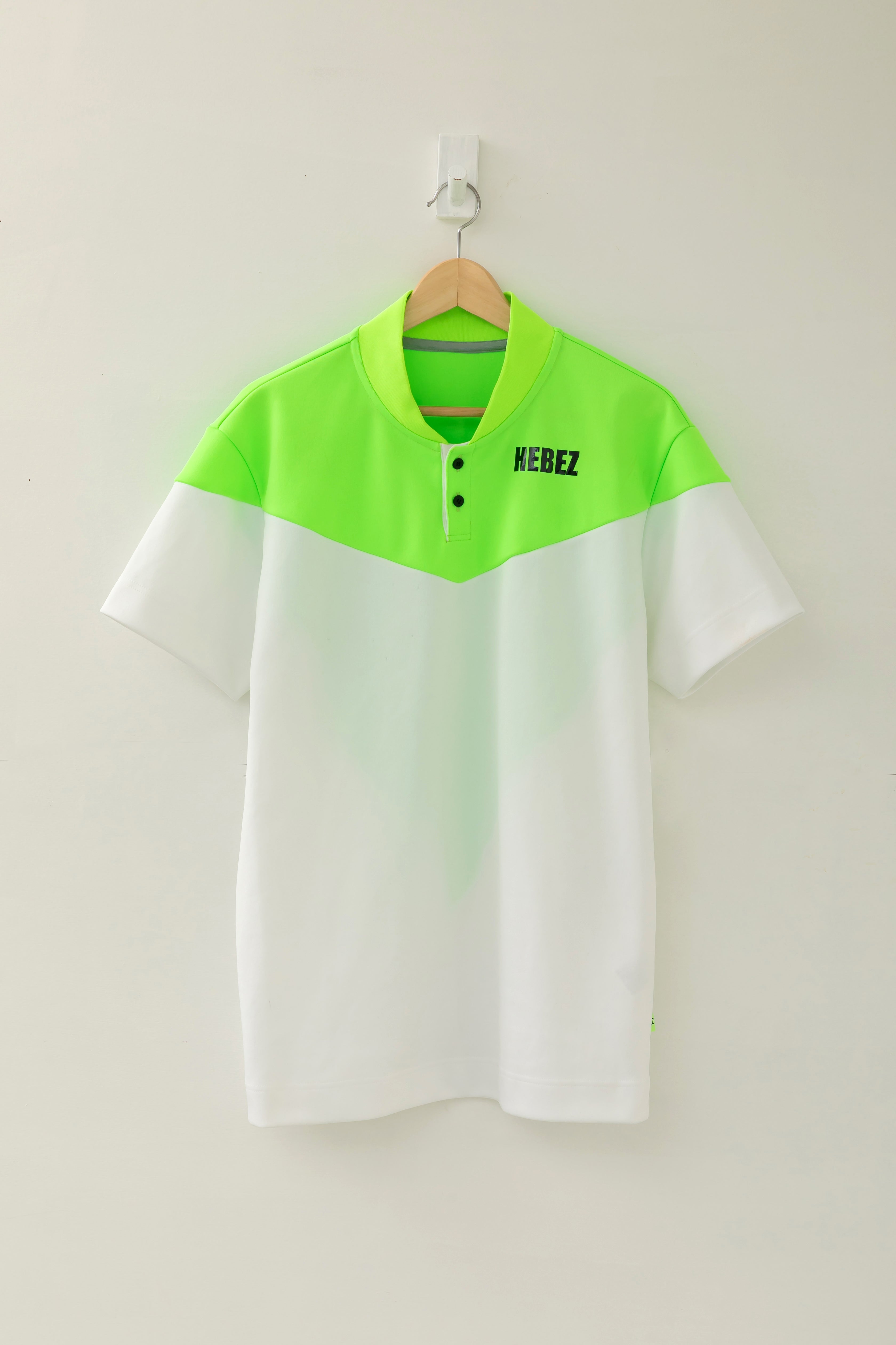 【50%OFF】メタプリントバイカラーラウンドネックポロ