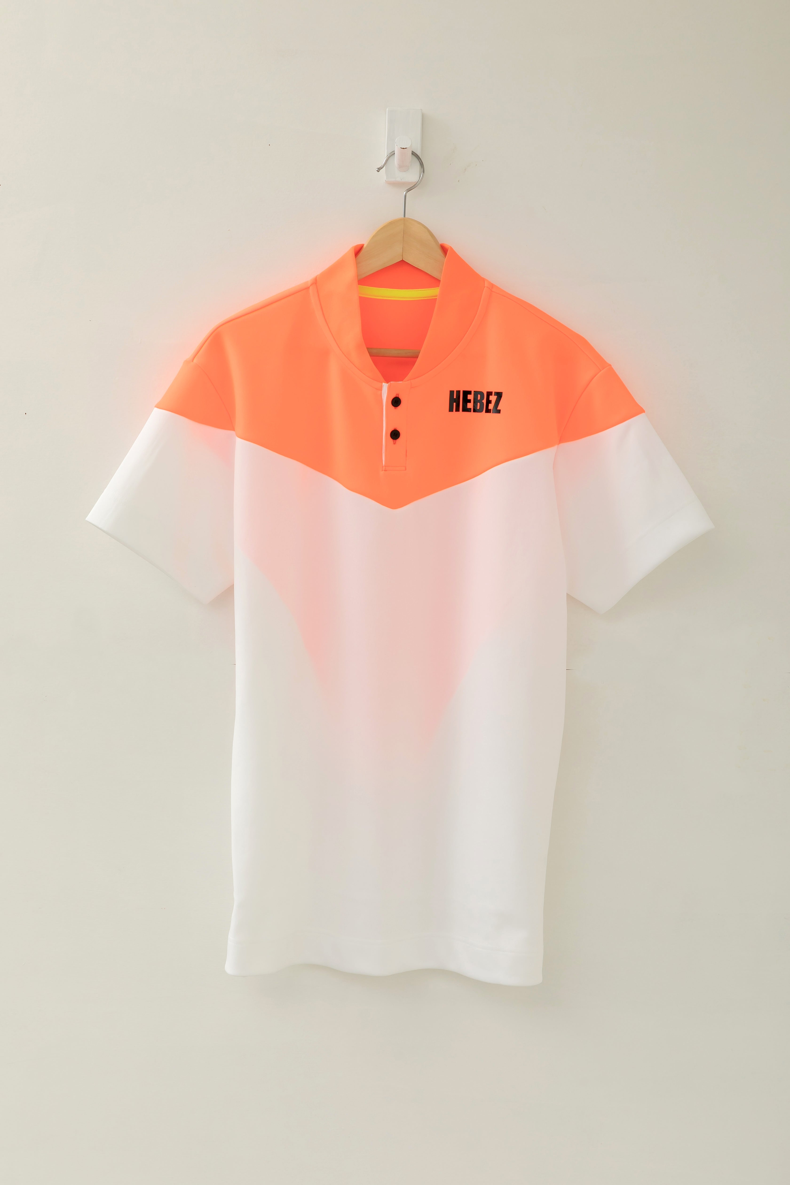 【50%OFF】メタプリントバイカラーラウンドネックポロ