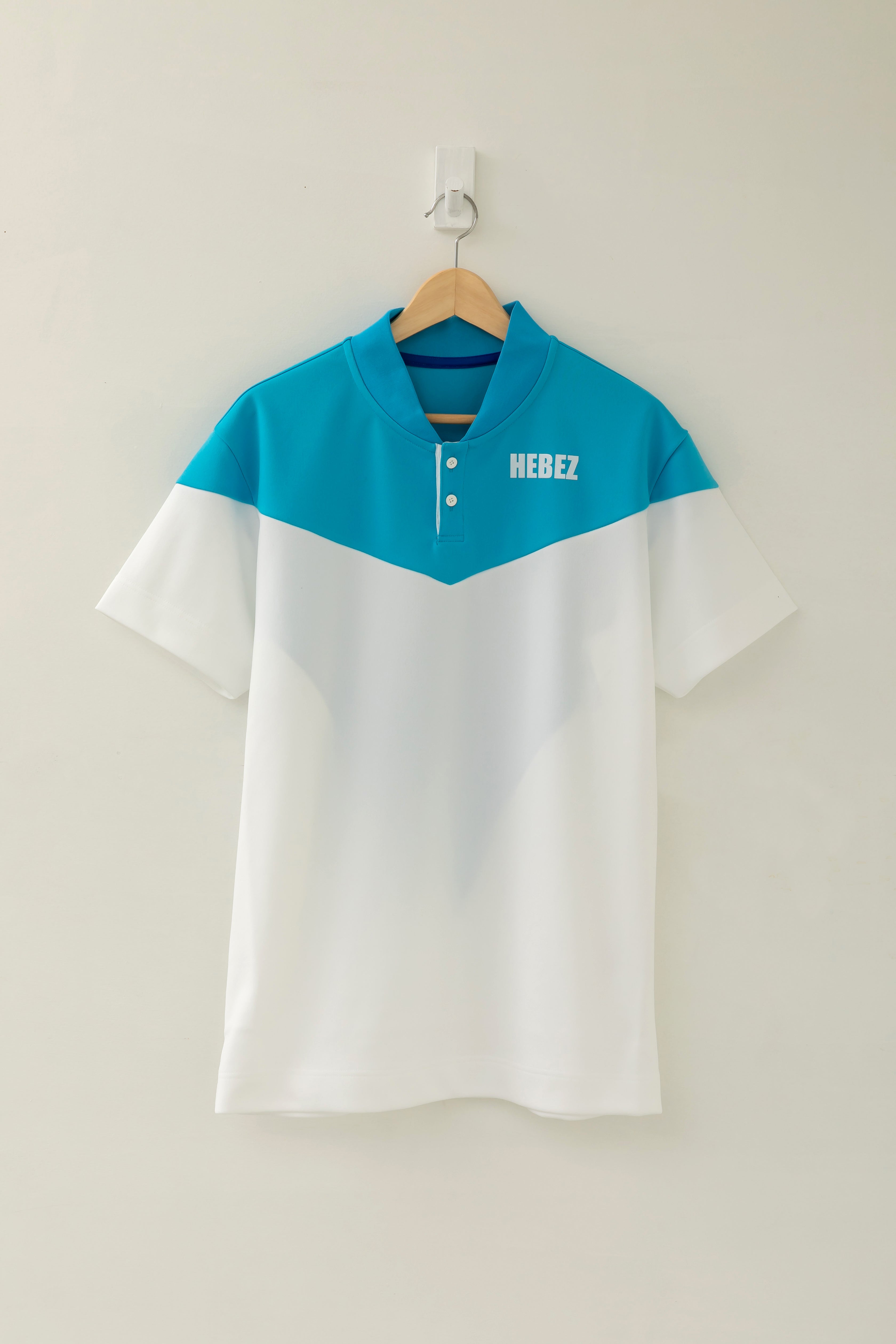 【50%OFF】メタプリントバイカラーラウンドネックポロ