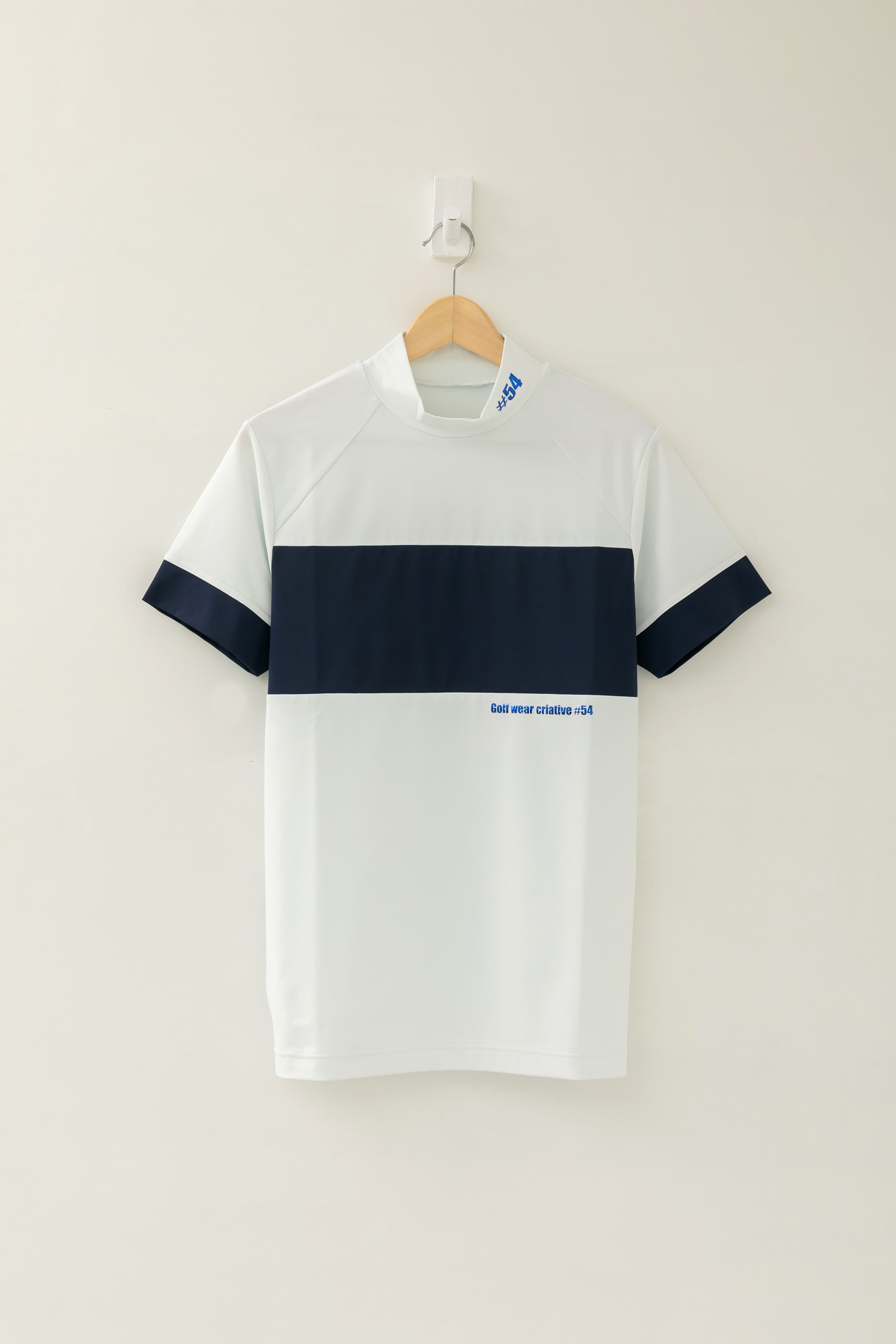 【50%OFF】ラインカラーメタプリントモックネック