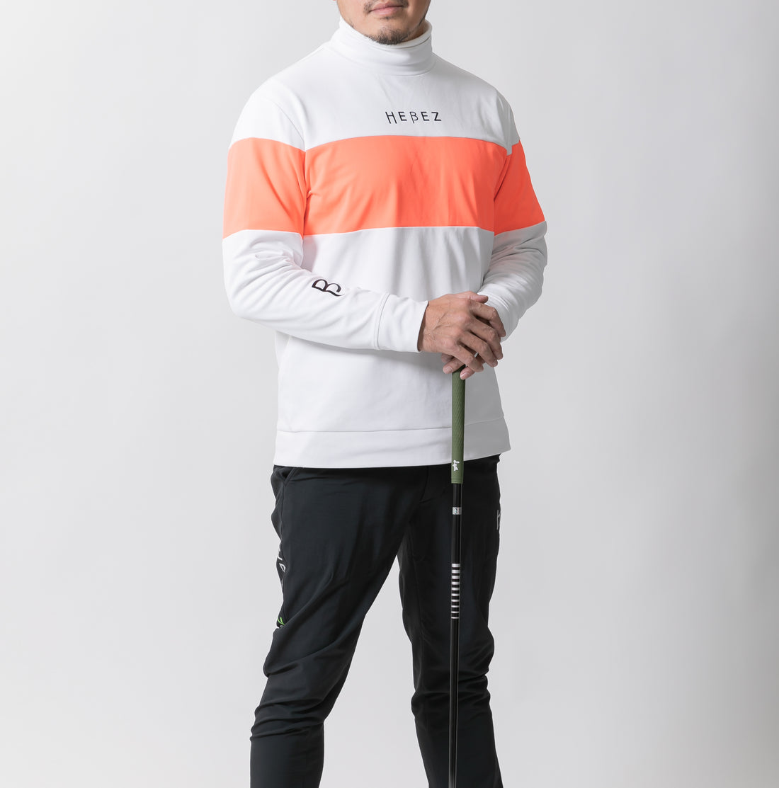 【50%OFF】裏フリースワイドラインロングスリーブモック